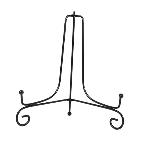 Eisenanzeigestand, 5 Größen Erhältlich, Stabil und Robust, Breiter Anwendungsplattenständer für Bilderbuch Dekorative Plattenplatte Foto Staffelei Artwork, Gebogener Metallständer Bis (20,3 cm/8in) von Pssopp