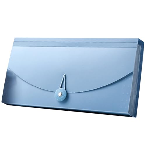 Erweiterungsdateiordner, Akkordeondateiorganisator, 13-Pocket-Erweiterungsdateiordner für Quittungen, Mehrwertsteuerrankungen, Tragbarer Papierdokument-Organizer für Home Office Travel (BLUE) von Pssopp