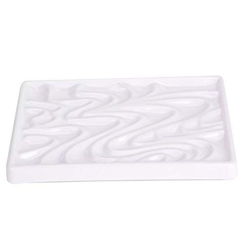 Fdit Porzellan Welle Aquarell Palette Conch White Paint Imitation Keramik Paletten Künstler Professionelle Keramik Paletten für Aquarell Färbung Malerei Zeichnung von Pssopp