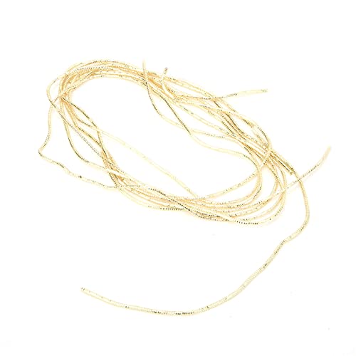 French Bullion Draht Tubulär Feinem Draht, 1,5 Mm Kupferfaden für Stickschmuckherstellung, Verschiedene Farben des Basteldrahtes mit, Weicher und Biegsamer 5G -Packungsstickdraht für (GOLD) von Pssopp