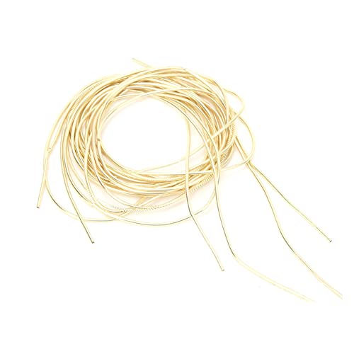 French Bullion Draht Tubulär Feinem Draht, 1,5 Mm Kupferfaden für Stickschmuckherstellung, Verschiedene Farben des Basteldrahtes mit, Weicher und Biegsamer 5G -Packungsstickdraht für (Sandgold) von Pssopp