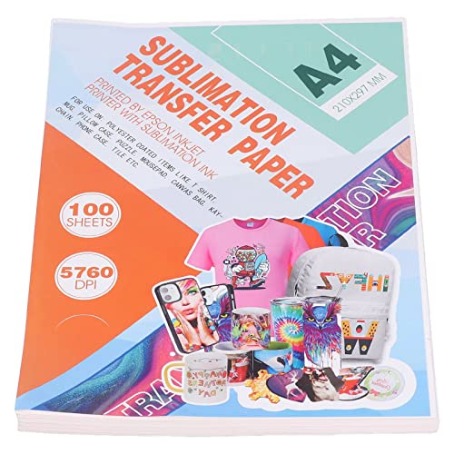 Inkjet Transferfolie Transferpapier 100 Stück A4 Inkjet Transferpapier T-Shirt Folie zum Aufbügeln, Gespiegelt Drucken für helles Textil, Bügeleisen und Transferpresse von Pssopp