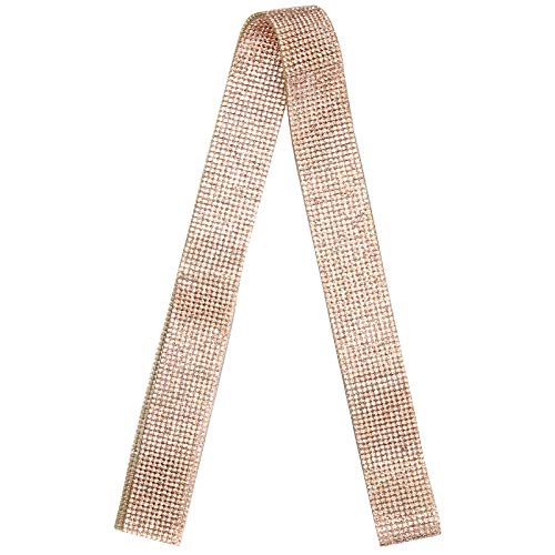 Kristall Diamant Gürtel Funkelndes Strassband Kristall Strassband Bandgürtel Klebende DIY Dekoration Bekleidungszubehör(Champagner) von Pssopp
