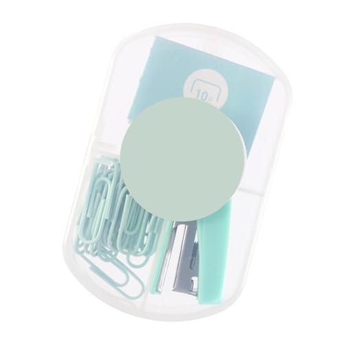 Mini Hefter -Set, Tragbare Effizienz Süßes Design, Vielseitig und Bequem für Effiziente Organisation und Leistung, Ideal für die Reisebürosschule (Minzgrün) von Pssopp