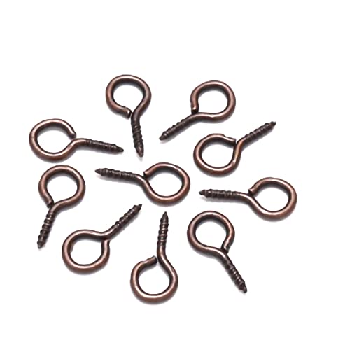 Multi Color Eye Hooks, 200 Stcs, Handgepoliertes Eisenschraubenzubehör für Verschiedene Handwerksprojekte, Nicht Verblüffende Wasserdichte Rostfeste mit Unterschiedlichen Farboptionen, Langlebig und von Pssopp