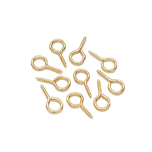 Multi Color Eye Hooks, 200 Stcs, Handgepoliertes Eisenschraubenzubehör für Verschiedene Handwerksprojekte, Nicht Verblüffende Wasserdichte Rostfeste mit Unterschiedlichen Farboptionen, Langlebig und von Pssopp