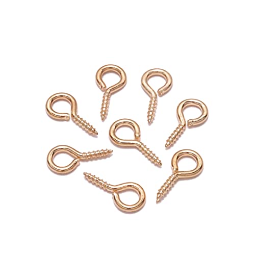Multi Color Eye Hooks, 200 Stcs, Handgepoliertes Eisenschraubenzubehör für Verschiedene Handwerksprojekte, Nicht Verblüffende Wasserdichte Rostfeste mit Unterschiedlichen Farboptionen, Langlebig und von Pssopp