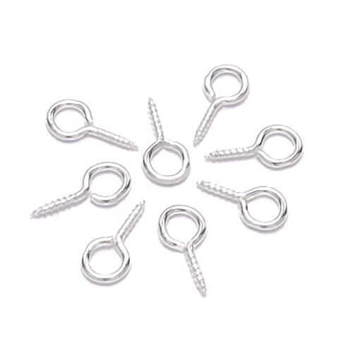 Multi Color Eye Hooks, 200 Stcs, Handgepoliertes Eisenschraubenzubehör für Verschiedene Handwerksprojekte, Nicht Verblüffende Wasserdichte Rostfeste mit Unterschiedlichen Farboptionen, Langlebig und von Pssopp