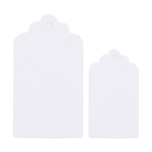 Party Present Tags, 100pcs Hochzeitsmuschel -Label Blankes Gepäck mit Kleinem Loch, Großartige Projektvorräte, für Preisetiketten, Gunst, Kleidungsschild Party Present Tags, 100pcs Hochzeitsmuschel -Label Blankes Gepäck mit Kleinem Loch, Großartige Projektvorräte, für Preisetiketten, Gunst, Kleidungsschild von Pssopp