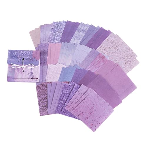 Premium Leichtgewichtspapier, Retro -Handbuchdesign, Vielseitige Verwendung, mit 2 Dekorativen Designs für Schüler, Stil der Laborserie, Notizblock (PURPLE) von Pssopp