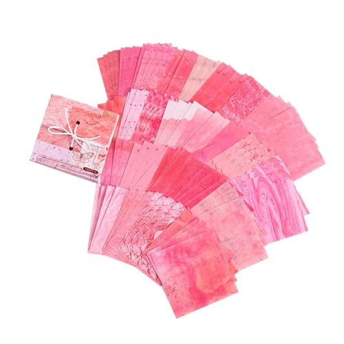 Premium Leichtgewichtspapier, Retro -Handbuchdesign, Vielseitige Verwendung, mit 2 Dekorativen Designs für Schüler, Stil der Laborserie, Notizblock (Rot) von Pssopp