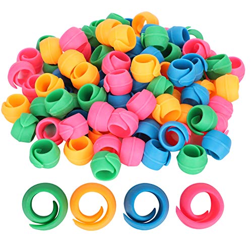 Pssopp 100 Stück Spulenfaden Halter Clips Nähmaschine Bobbin Spulenfaden Halter Bobbin Halter Klammern für Spulen, Hält Fäden, Keine losen Fäden von Pssopp