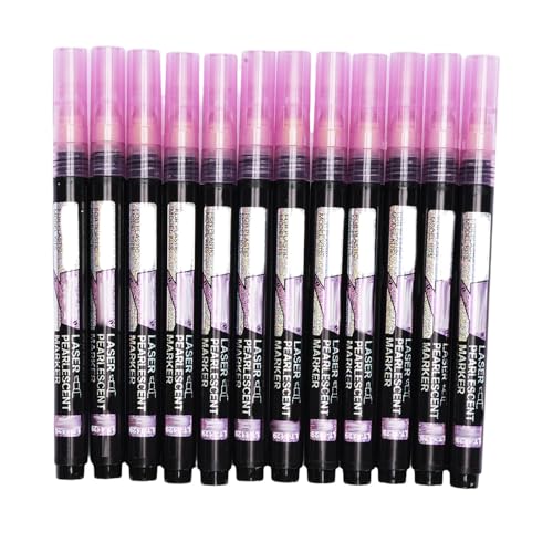 Pssopp 12pcs Glitzermarker Stift, Glattes Schreiben Metallic Lack Marker für Steinmalerei Stein Keramikglas Holz Holz Pssopp 12pcs Glitzermarker Stift, Glattes Schreiben Metallic Lack Marker für Steinmalerei Stein Keramikglas Holz Holz von Pssopp