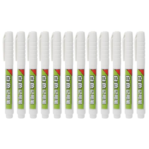 Pssopp 12pcs White Lack Marker Fine Oil Marker School Schreibwaren, Weit Verbreitet in Glas, Keramik, Holz, Leder, Papier und Anderen Materialien, Bessere Zum Schreiben oder Malereien Pssopp 12pcs White Lack Marker Fine Oil Marker School Schreibwaren, Weit Verbreitet in Glas, Keramik, Holz, Leder, Papier und Anderen Materialien, Bessere Zum Schreiben oder Malereien von Pssopp