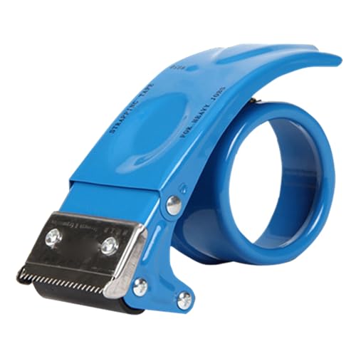 Pssopp 2 -Zoll -Packbandspender Cutter, Leicht zu Ziehen, Hält das Klebeband Fest und Hält mit Einem Schnauzenschneider für die Reinigung des Transportlagerpakets für das (BLUE) von Pssopp