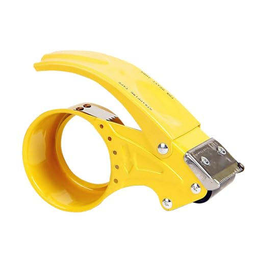 Pssopp 2 -Zoll -Packbandspender Cutter, Leicht zu Ziehen, Hält das Klebeband Fest und Hält mit Einem Schnauzenschneider für die Reinigung des Transportlagerpakets für das (YELLOW) von Pssopp