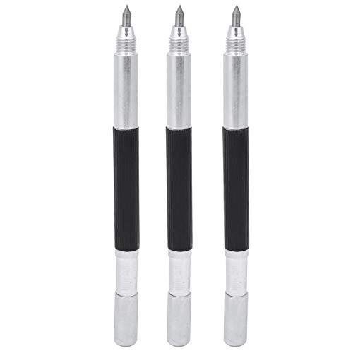 3 X Doppelkopf-Wolframkarbid-Spitzen-Gravierstift, Metallradierung, Gravierstift, DIY-Gravur, Ätzwerkzeuge für Glas, Metall, Holz, Keramik, Stein von Pssopp