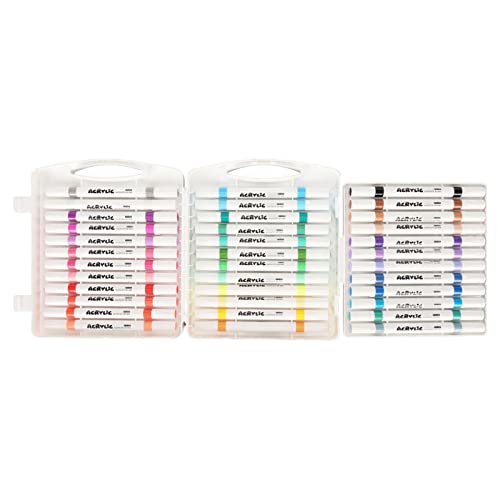 Pssopp 36pcs Acrylfarbenmarkierungen, Graffiti -Marker mit Feiner Spitze und Pinselspitze Stifte Doppelköpfige Verschiedene Farben Schnell Trocken für Kinderschüler School Holzgestein Pssopp 36pcs Acrylfarbenmarkierungen, Graffiti -Marker mit Feiner Spitze und Pinselspitze Stifte Doppelköpfige Verschiedene Farben Schnell Trocken für Kinderschüler School Holzgestein von Pssopp