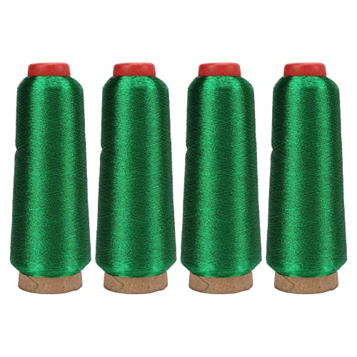 Pssopp 4pcs 3000 Yards Grüne Polyester Spulennähmaschinengewinde Faden Polyester Spulengewinde für das Nähen und Kleidungsreparatur von Pssopp