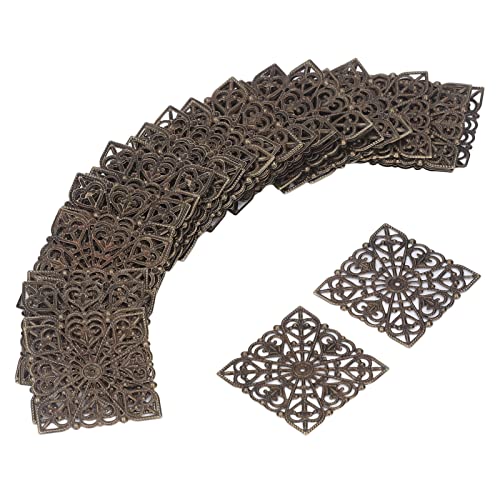 Pssopp 50 Stück Filigrane Steckverbinder Charms Anhänger Eisen hohl Galvanik Rostschutz Eisen Filigrane Metallverzierungen für Heimwerker Pssopp 50 Stück Filigrane Steckverbinder Charms Anhänger Eisen hohl Galvanik Rostschutz Eisen Filigrane Metallverzierungen für Heimwerker von Pssopp