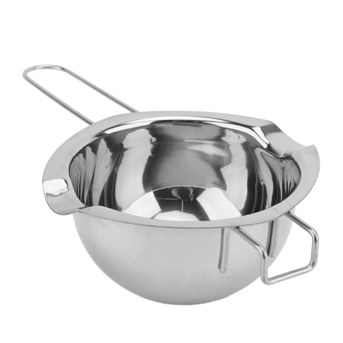 Pssopp 500 Ml Schokoladenschmelzschüssel Edelstahl Mini-Butterwärmer mit Doppelten Ausgüssen, Tablett und Anti-Scald-Griff, Stabiler Kochtopf für Butter, Käse, Süßigkeiten, Kerzen Pssopp 500 Ml Schokoladenschmelzschüssel Edelstahl Mini-Butterwärmer mit Doppelten Ausgüssen, Tablett und Anti-Scald-Griff, Stabiler Kochtopf für Butter, Käse, Süßigkeiten, Kerzen von Pssopp