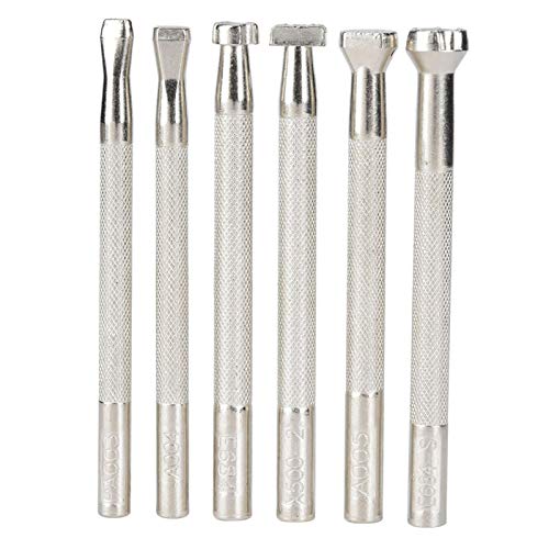 Pssopp 6Pcs Punziereisen Set zur kunstvollen Bearbeitung von Leder DIY Leder Prägestempel Set DIY Leder Arbeiten Sattel Leder Punzieren Leather Carving Craft(6St) von Pssopp