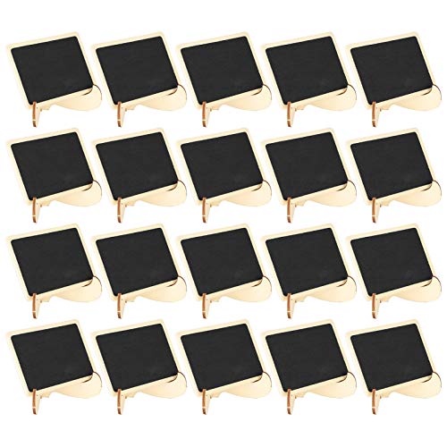 Pssopp Anzeichen von Multi -Blackboard -Small Rechteck Mini Zeichen von Blackboard für Brand Food Label, Paket 20, 2 Sets von Pssopp