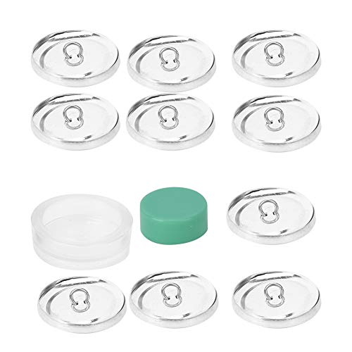 Pssopp Cover Round Button Base Cover Buttons Kit Stoffbeutel Cover Buttons Kit Round Button Self Cover Buttons mit Flachen Rücken DIY Handmade Crafts (30MM) von Pssopp