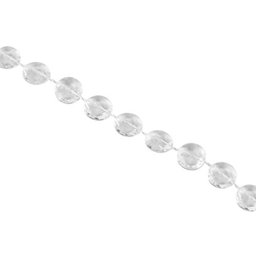 Pssopp Diamantperlengirlande, 30 M Klare Ornamentkristallperlengirlande, Stilvolles Schillerndes Fenster Hochzeit DIY - mit Acryl -Ornamenten für Ausstellungen oder Trennwand von Pssopp