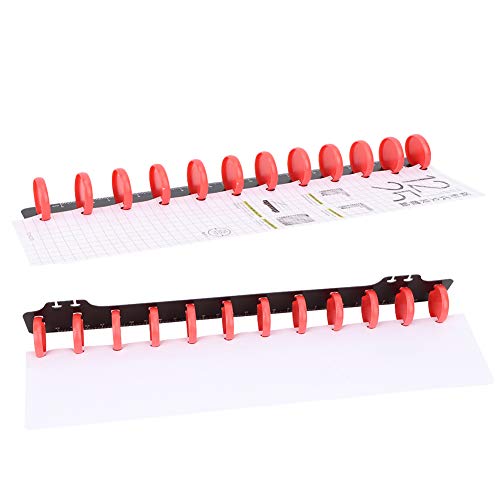 Pssopp Einstellbare Pilzlochmarkierungen Stanzwerkzeug, A5 8 Löcher Lineal & Schnallen für Notebook. Freie Seiten Zum Lernen Frei anordnen. Sommer -Haustierkleidung ((A4 -Fixture -Zubehör) 12 Löcher) von Pssopp