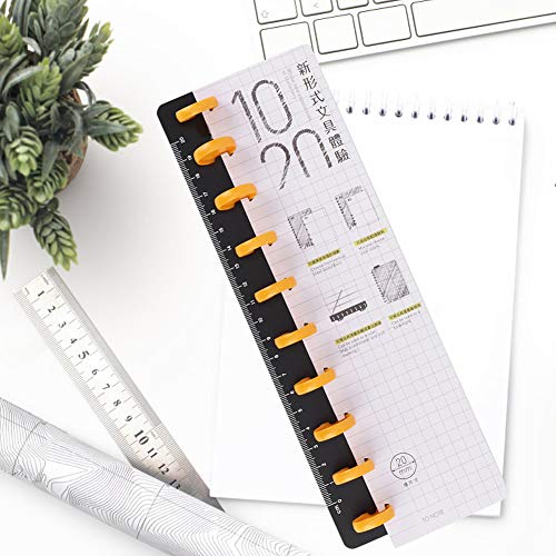 Pssopp Einstellbare Pilzlochmarkierungen Stanzwerkzeug, A5 8 Löcher Lineal & Schnallen für Notebook. Freie Seiten Zum Lernen Frei anordnen. Sommer -Haustierkleidung ((B5 Fixture Accessoires) 10 von Pssopp