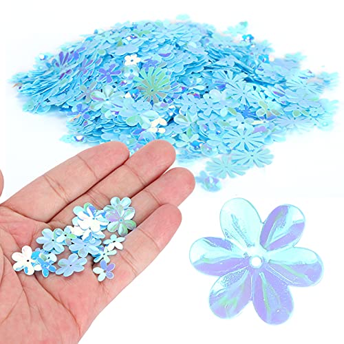 Pssopp Farbenfrohe Blumenform Hochzeitskonfetti, Schöne Partyversorgungen für Handgefertigte Handwerksfeiertagendekoration Geschenkbox Füllung (Blau bunt) von Pssopp