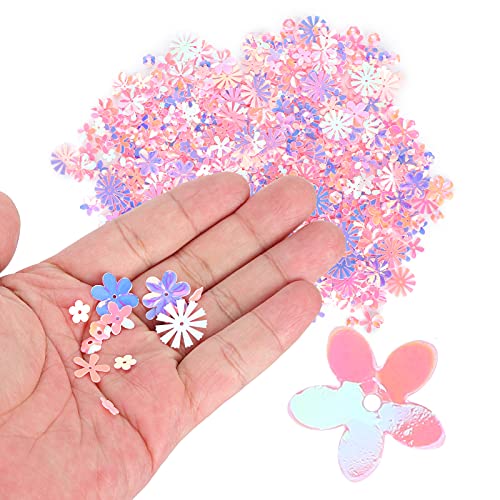 Pssopp Farbenfrohe Blumenform Hochzeitskonfetti, Schöne Partyversorgungen für Handgefertigte Handwerksfeiertagendekoration Geschenkbox Füllung (Rosa farbenfroh) von Pssopp