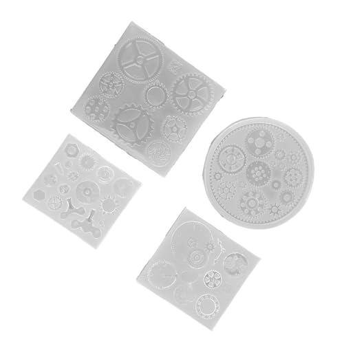 Pssopp Gear 3D Siliconharzschmuckset, Schokoladenkuchendekoration, Nicht-Stick, für Zuckerkuchendekoration mit Einfacher, Sicher zu Bedienender Verwendung von Pssopp