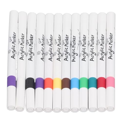 Pssopp Gel -Tinte Acrylfarbenstifte, 12 Farben Kunstmarker -Stift Set, Zuverlässiges Multifunktionales Design für Handwerksbereitschaft, Weihnachtsdekorationen, Halloween Kürbismalerei Pssopp Gel -Tinte Acrylfarbenstifte, 12 Farben Kunstmarker -Stift Set, Zuverlässiges Multifunktionales Design für Handwerksbereitschaft, Weihnachtsdekorationen, Halloween Kürbismalerei von Pssopp