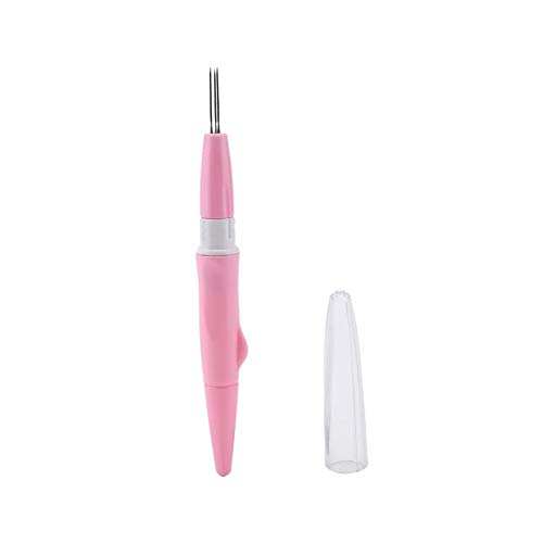 Pssopp Häkelnadel Stickerei Filzstift Wollfilz zubehör Stickerei Stift mit 3 feinen Nadeln Set Werkzeug für DIY Handwerk(Rosa) von Pssopp