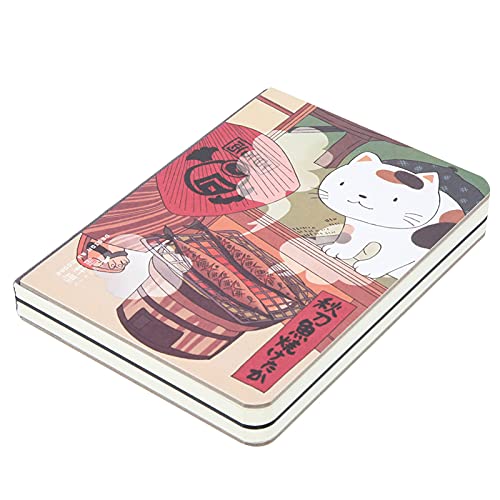 Pssopp Japanisches Anime -Notizbuch Kawaii Cartoon Journal 224 Seiten mit Handmalerei Cover 160 Schedule 32 Grid 32 Gelbe Seiten für das School College Schreiben Notizen (Küche) von Pssopp