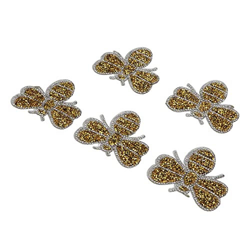 Pssopp Kleine Bienen-Strass-Patches, 5 Stück Bienen-Strass-Patches Heißschmelzkleber für Kleidung Pssopp Kleine Bienen-Strass-Patches, 5 Stück Bienen-Strass-Patches Heißschmelzkleber für Kleidung von Pssopp