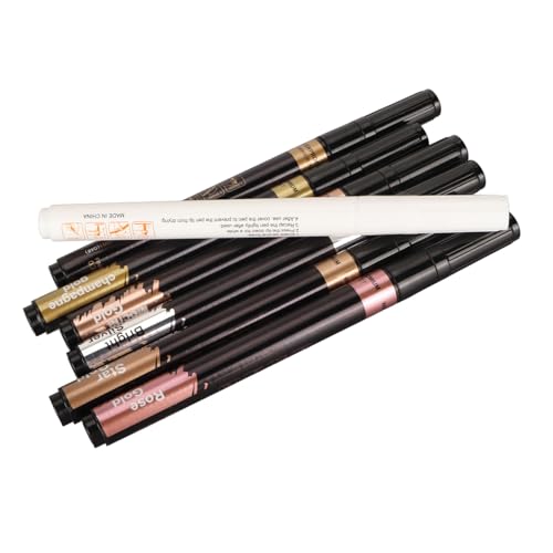 Pssopp Metallic Mirror -Marker -Stift mit Eliminierungsstift für Kartenglasholz, Mehrfarbigem Metallic Lackmarker für Glatte und Poröse Oberflächen Pssopp Metallic Mirror -Marker -Stift mit Eliminierungsstift für Kartenglasholz, Mehrfarbigem Metallic Lackmarker für Glatte und Poröse Oberflächen von Pssopp