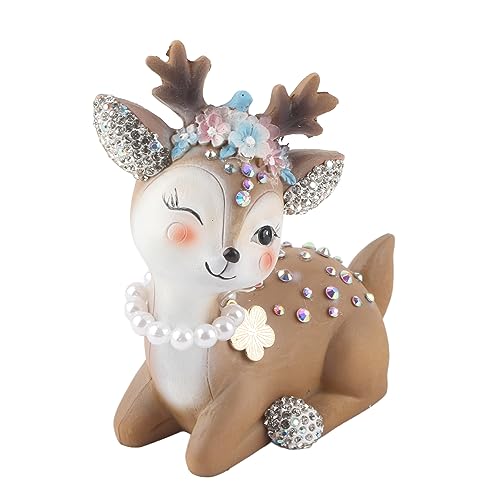 Pssopp Ornament Hirschkuchenfigur Helles Farbharz, Ideales für Kuchen -Topper, Heimdekoration oder Büroverzierung (Wie Gezeigt #14) von Pssopp