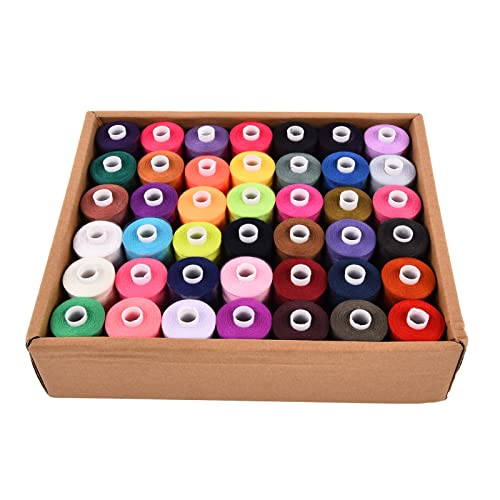 Pssopp Polyester Nähgarne Set, 42 Farben Hand Nähende Nadel-Threader Kit für DIY Stickerei und Haushalt Pssopp Polyester Nähgarne Set, 42 Farben Hand Nähende Nadel-Threader Kit für DIY Stickerei und Haushalt von Pssopp