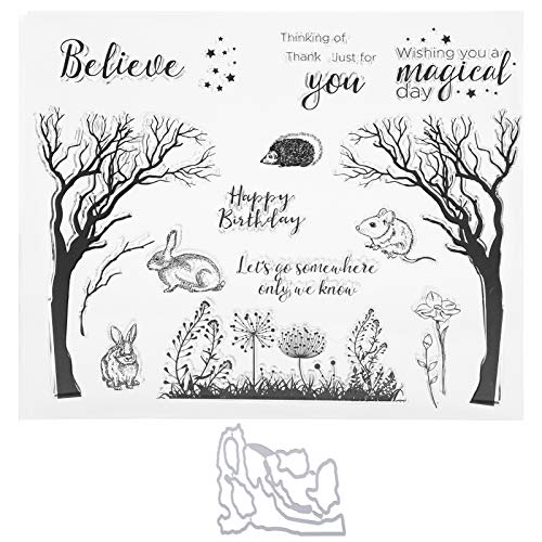 Pssopp Transparente Stempel Karte klare Stempel Blätter Tagebuch Präge Stempel für DIY Sammelalbum/Fotoalbum dekoratives Macht von Pssopp