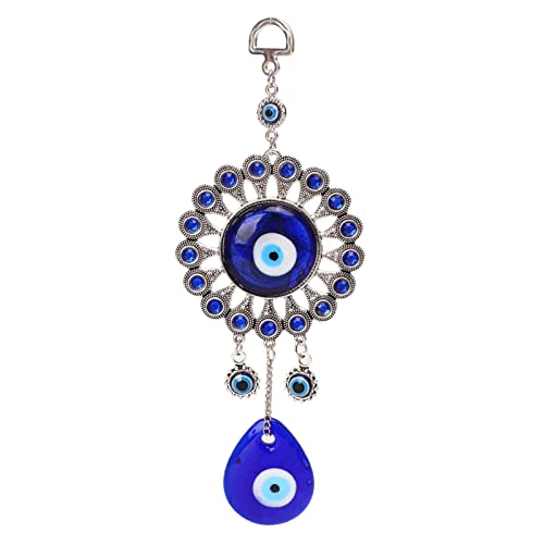 Pssopp TüRkisches Blaues BöSes Auge, Wandbehang, Exquisites Blaues Auge, HäNgendes Ornament, TüRkischer Wand-Amulett-AnhäNger FüR Zuhause, Auto, BüRo von Pssopp