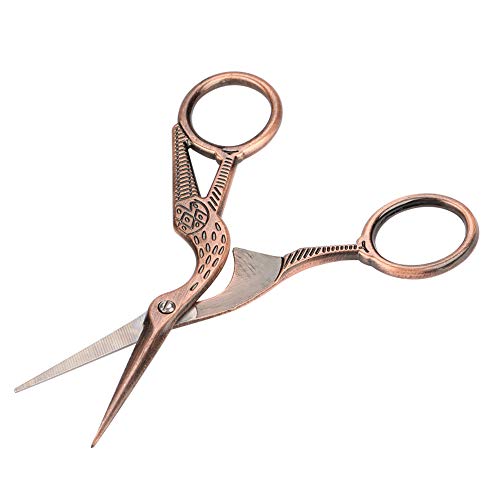Pssopp Vintage -Style -Schere Edelstahl, Kranform Trimmbrows Haar Make up Werkzeug, Praktischer Gebrauch, Tragbares Design, Kompakte Größe für den Haushaltsgebrauch von Pssopp