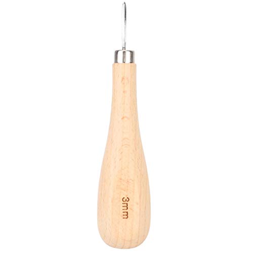 Rhombus Ahle Holzgriff Scratch Ahle Buche Griff Diamond Point Ahle Kürbisform Leder Ahle Werkzeug Leder Stanzwerkzeug (3mm) von Pssopp