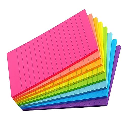 Starke Klebstoff, Gefütterte Haftnotizen mit Großer Kapazität, 6 Farbenfrohe Pads für die Organisation von Bürovorräten, Lebendige Farben Zum Einfachen Skizzieren und Markieren Wichtiger von Pssopp