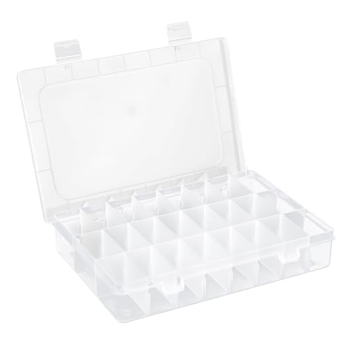 Sortierbox,2 Stücke Sortierboxen Für Kleinteile,Aufbewahrungsbox Klein,Sortierboxen,Aufbewahrungsbox Mit Deckel Klein,Perlen Aufbewahrungsbox,Box Mit Fächern,Durchsichtige Box,Transparent(24-Gallone) von Psxuie