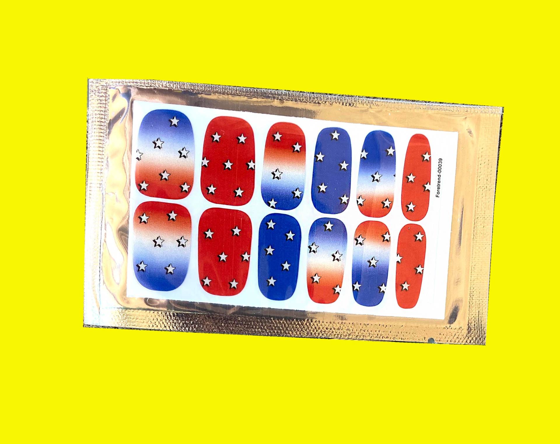 Rot Weiß Und Blau Farbverlauf - Nail Wraps von PsychMonkeyTheory