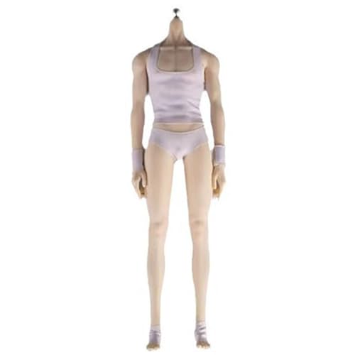 Actionfigurenkörper, 12-Zoll-Figur, abnehmbarer männlicher Puppenkörper mit Unterwäscheset, nahtlose, superflexible Actionfigur, Stützgelenkmodell, flexibles Zeichenmodell(Super white skin) von Psyfwznkny