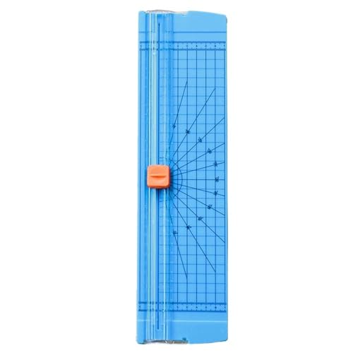 Papierschneider-Scrapbooking-Werkzeug, Papierschneider mit zweischneidiger Klinge, automatischer Sicherheitsvorkehrung und seitlichem Lineal, tragbare Mini-A4-Papierschneidemaschine(Blue) von Psyfwznkny